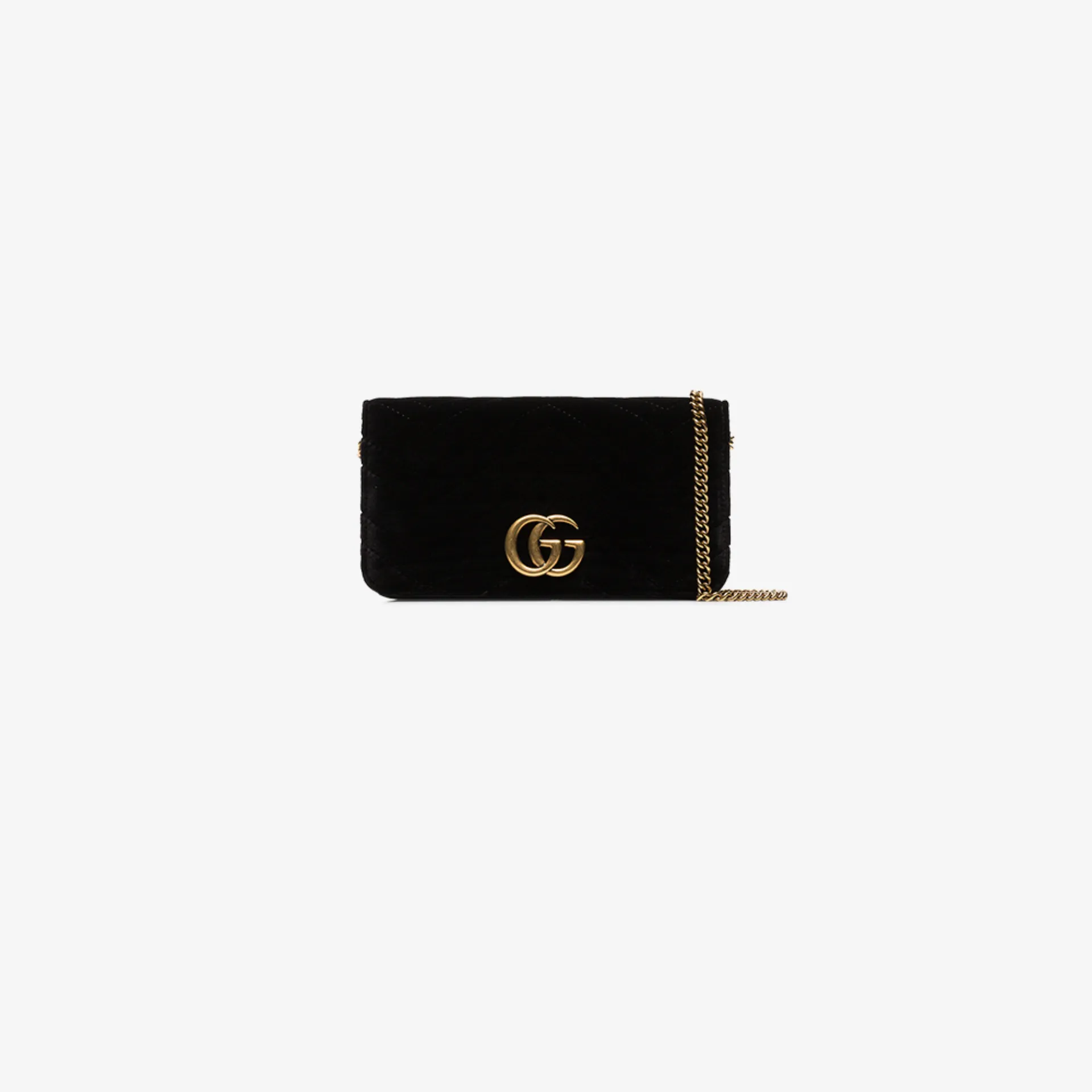 gucci chevron textured logo clutch