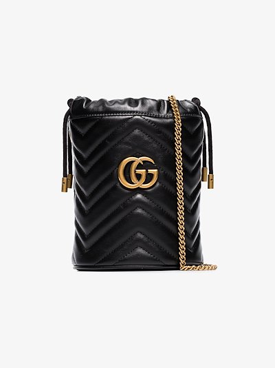 gucci mini quilted leather bucket bag