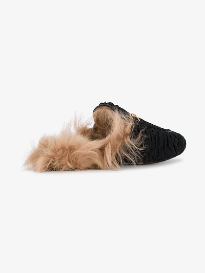 gucci shearling mules