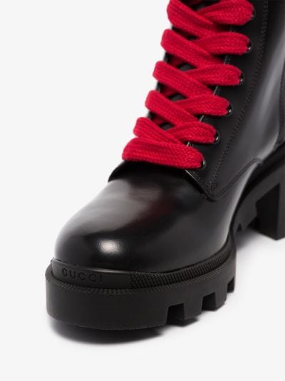 gucci boots with red laces
