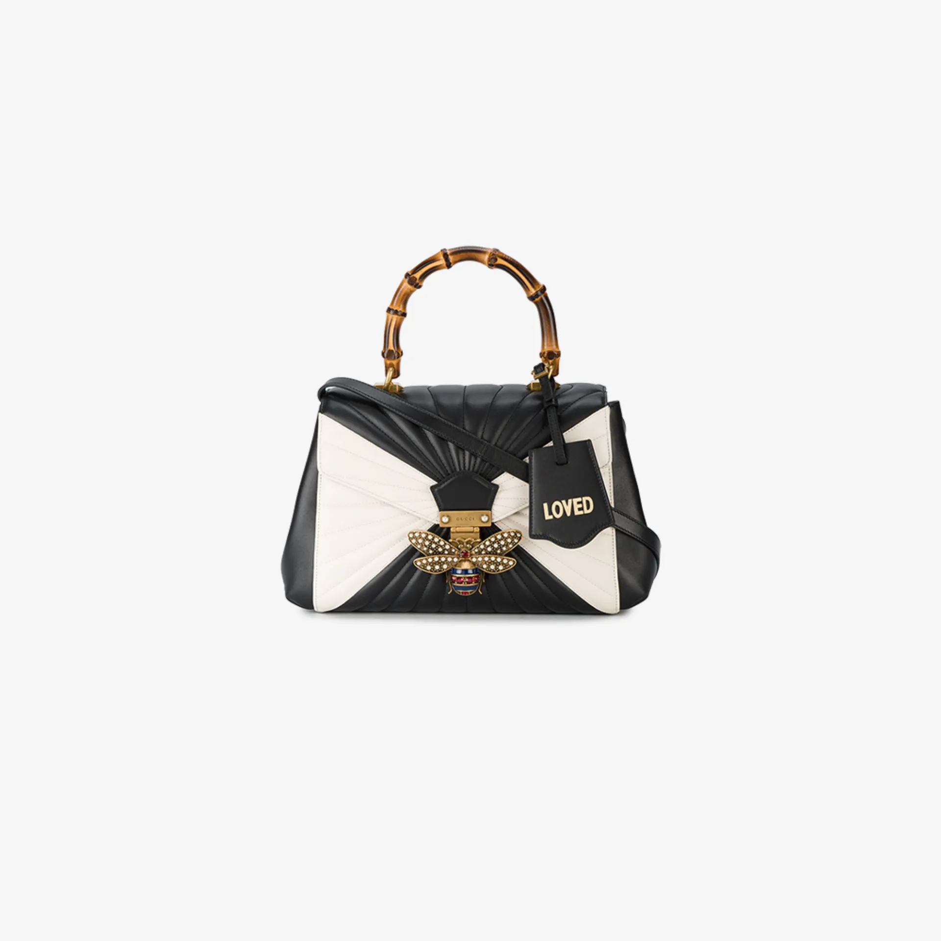 gucci black white bag