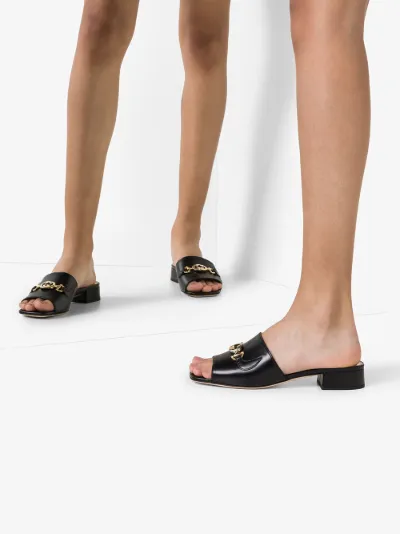 gucci leather flip flops