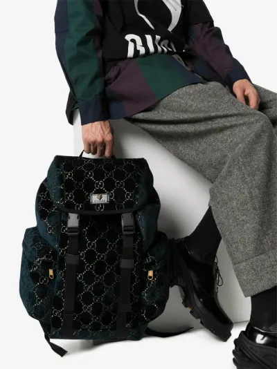 gucci velvet backpack