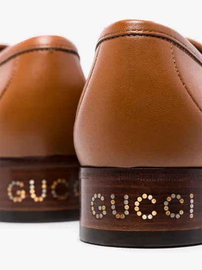 gucci roos horsebit leather loafers