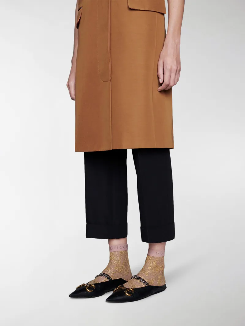 Gucci Calzini in pizzo lamé toni neutri | MODES