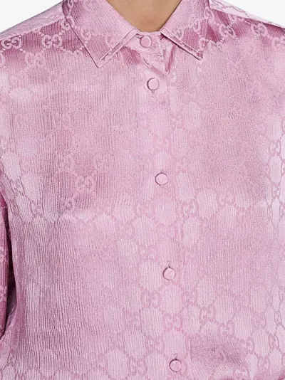 Gucci Camicia con monogramma GG rosa | MODES