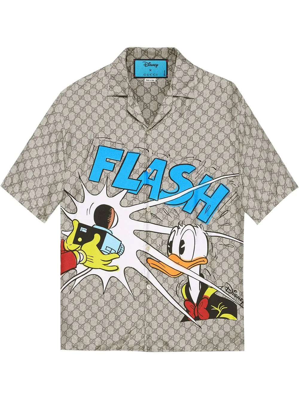 Camicia in seta - Donald Duck Disney x Gucci Gucci, beige - The Corner