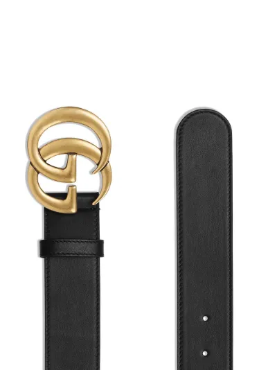 Gucci Cintura in pelle con Fibbia Doppia G nero | MODES