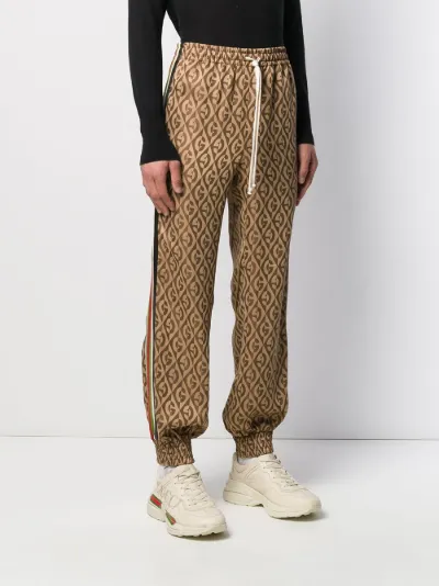 Gucci diamond checkered g track trousers Eraldo US