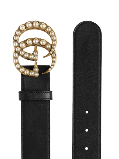 Gucci double best sale g pearl belt