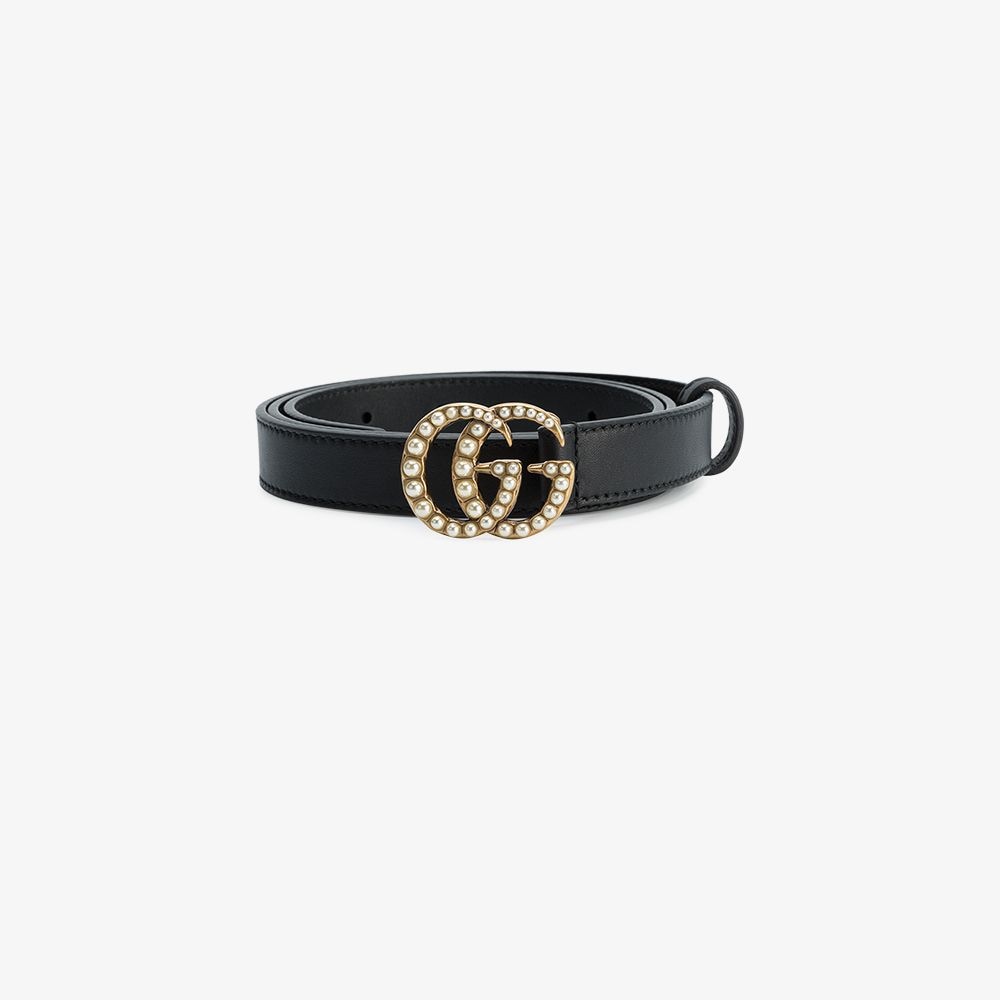 Gucci Double G slim leather belt | Browns