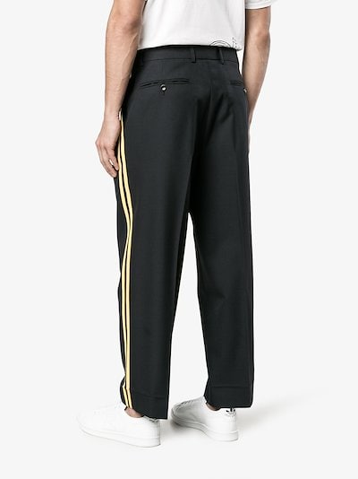 Gucci double stripe cropped trousers | Browns