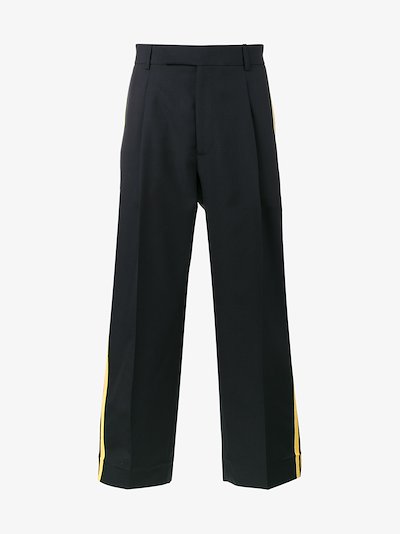 gucci pants with stripe down the side