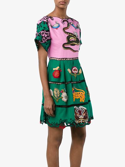 gucci embroidered dress