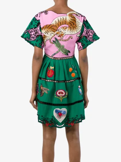 gucci embroidered dress