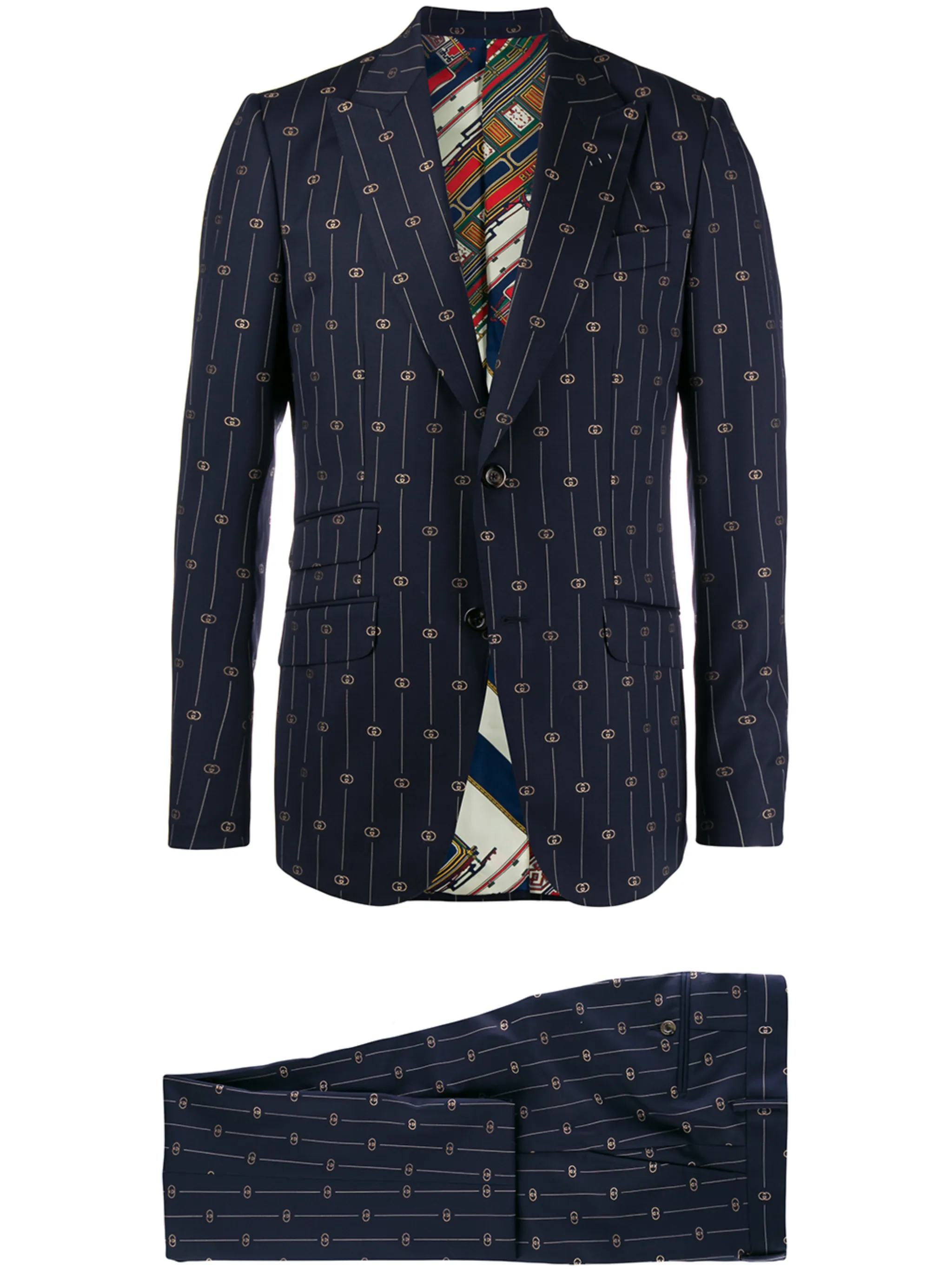 Gucci embroidered GG wool suit | Eraldo.com US