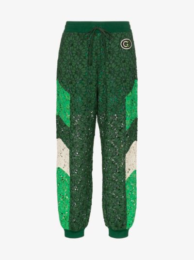 green gucci track pants