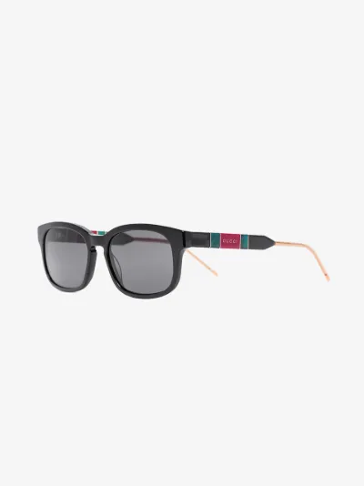 gucci black rectangular sunglasses