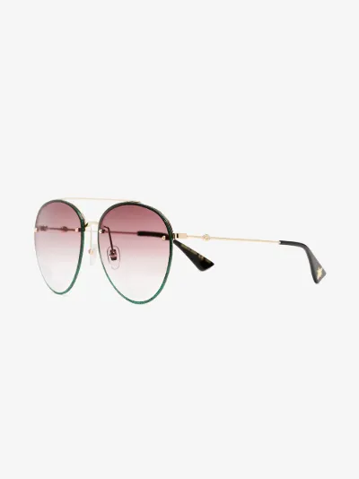 gucci red and green glitter sunglasses
