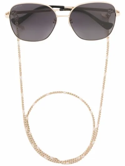 Gucci Eyewear Occhiali da sole tondi grigio | MODES