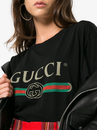 Gucci Fake logo cotton T shirt | Browns