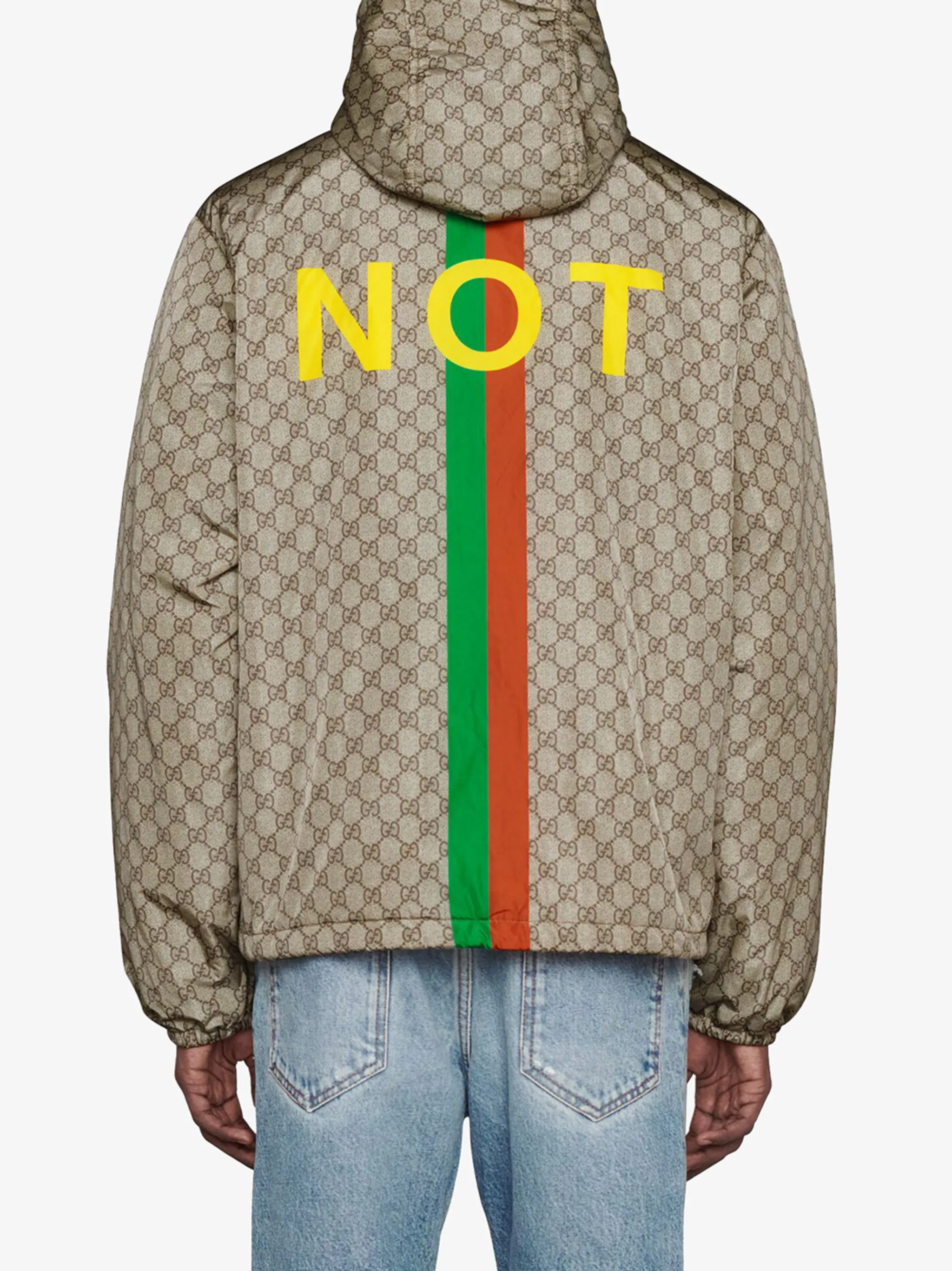 Gucci Fake/Not print GG nylon jacket | Eraldo.com BE