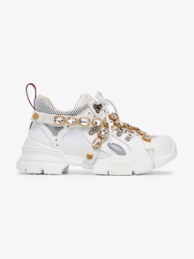 gucci flashtrek sneaker with removable crystals