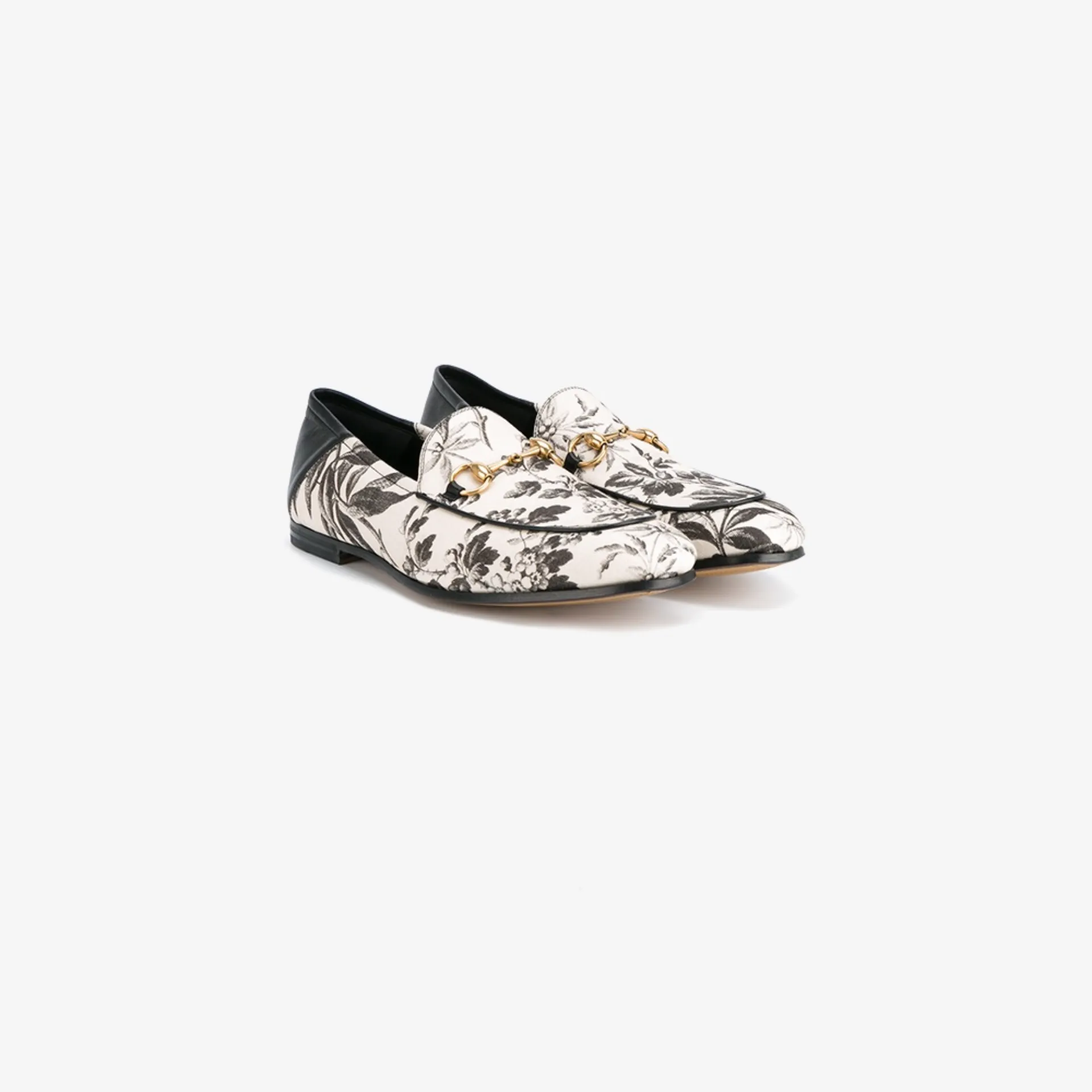 gucci floral print loafers