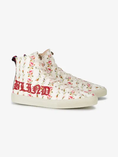 gucci floral high top sneakers