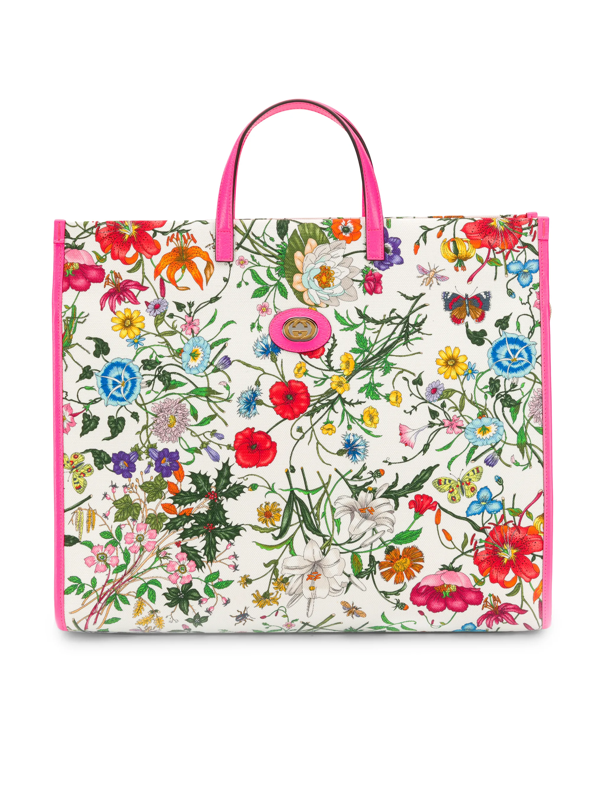 Gucci floral print tote sale