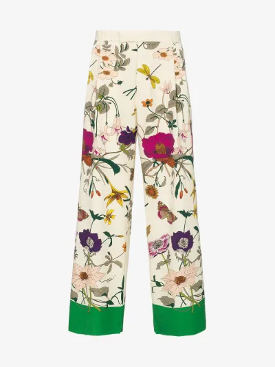 gucci print trousers