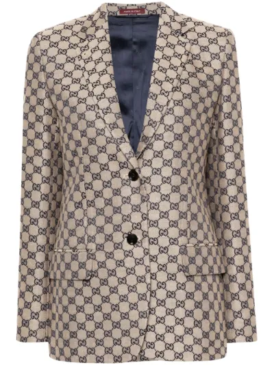 Gucci logo blazer best sale