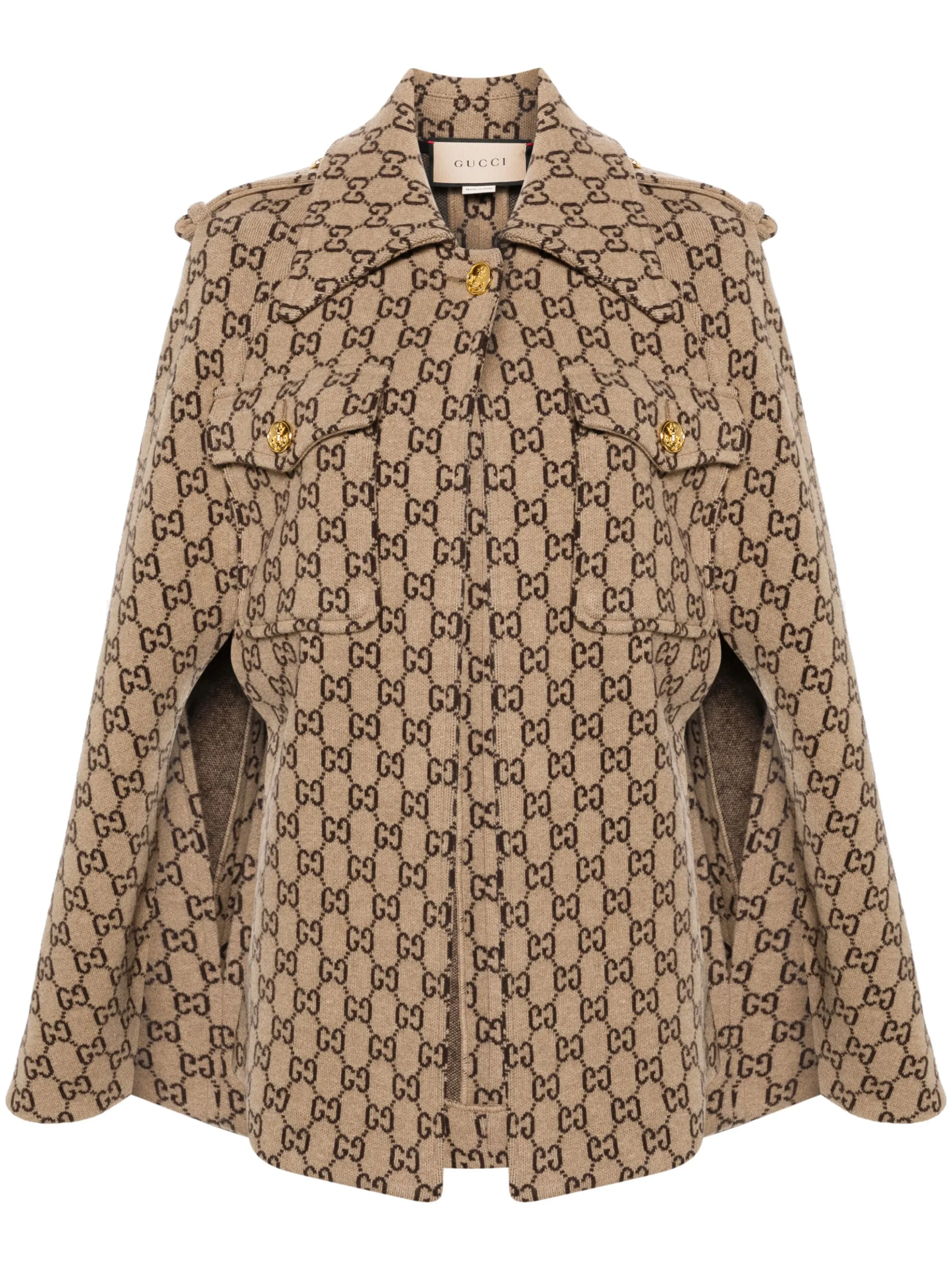 GG-jacquard wool cape | Gucci | Eraldo.com US