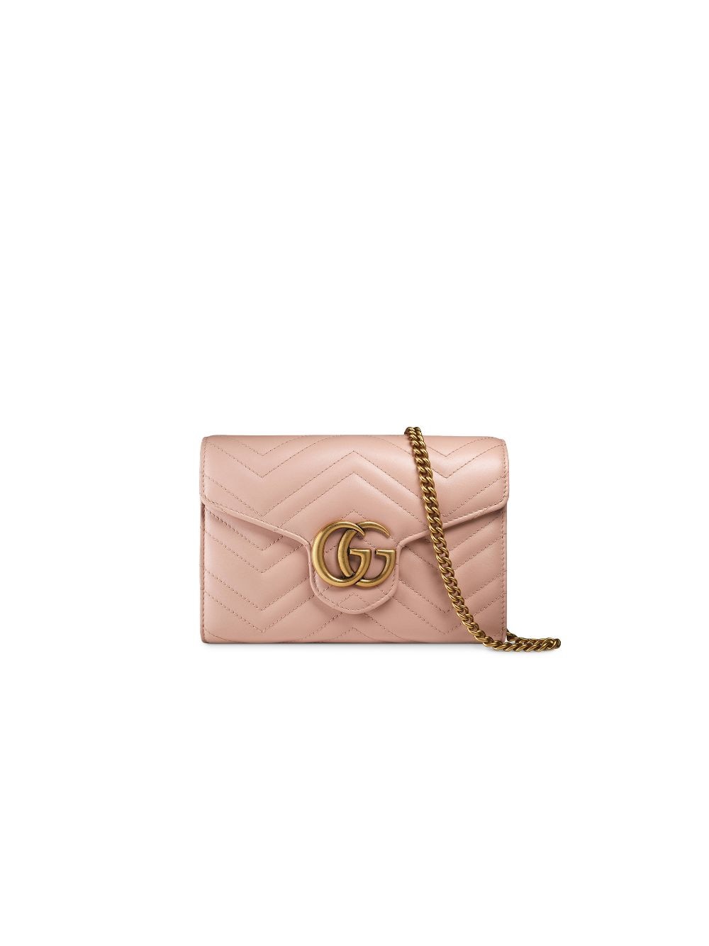 Gg 2.0 matelassé leather card case on best sale a chain