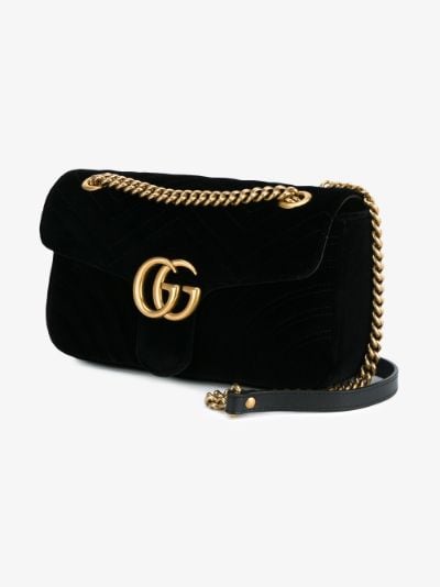 gucci gg marmont velvet shoulder bag