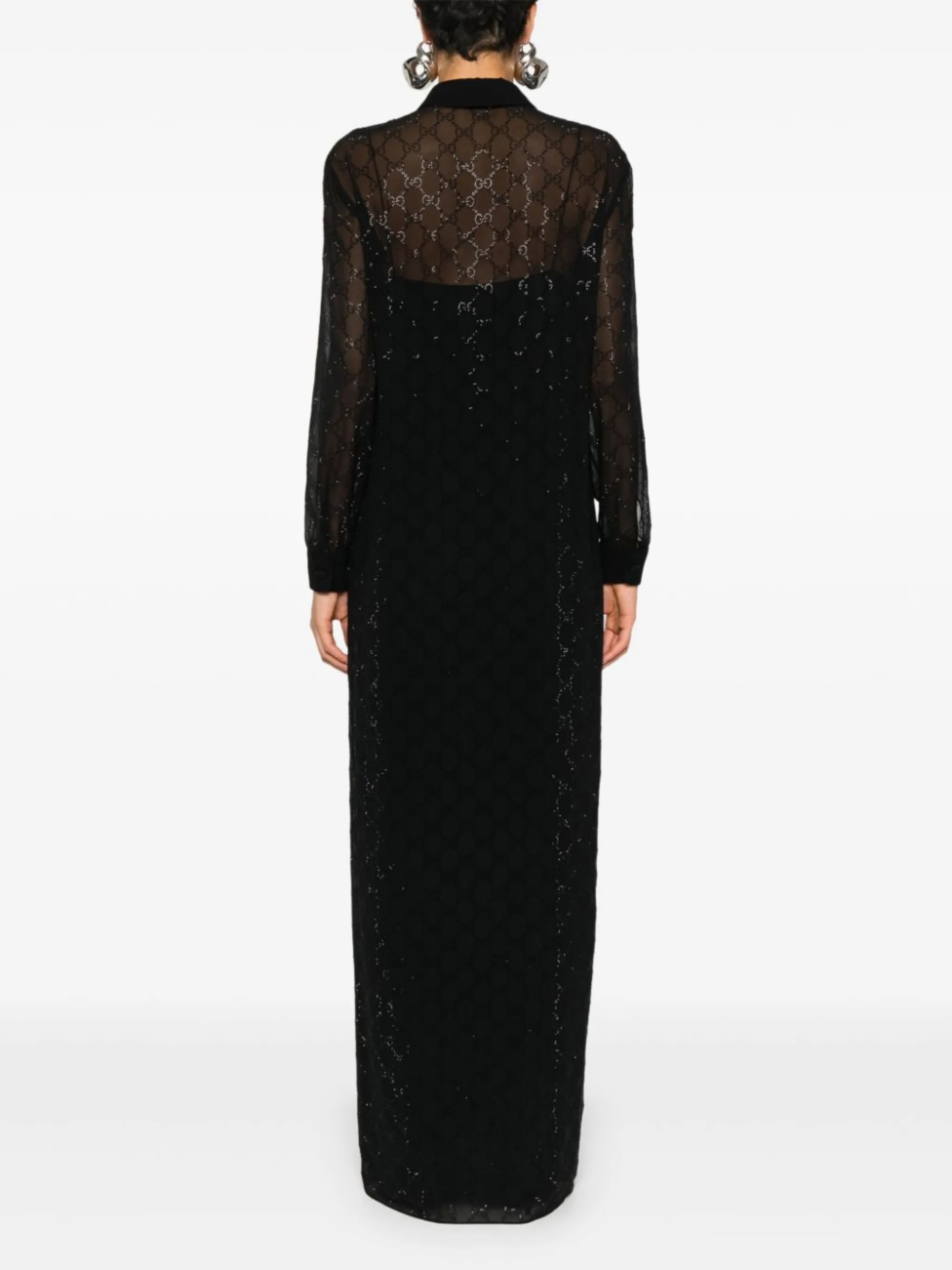 ワンピース GUCCI LONG DRESS (804827ZAF5Z 1000) Gucci Black Crepe Long Dress | italist