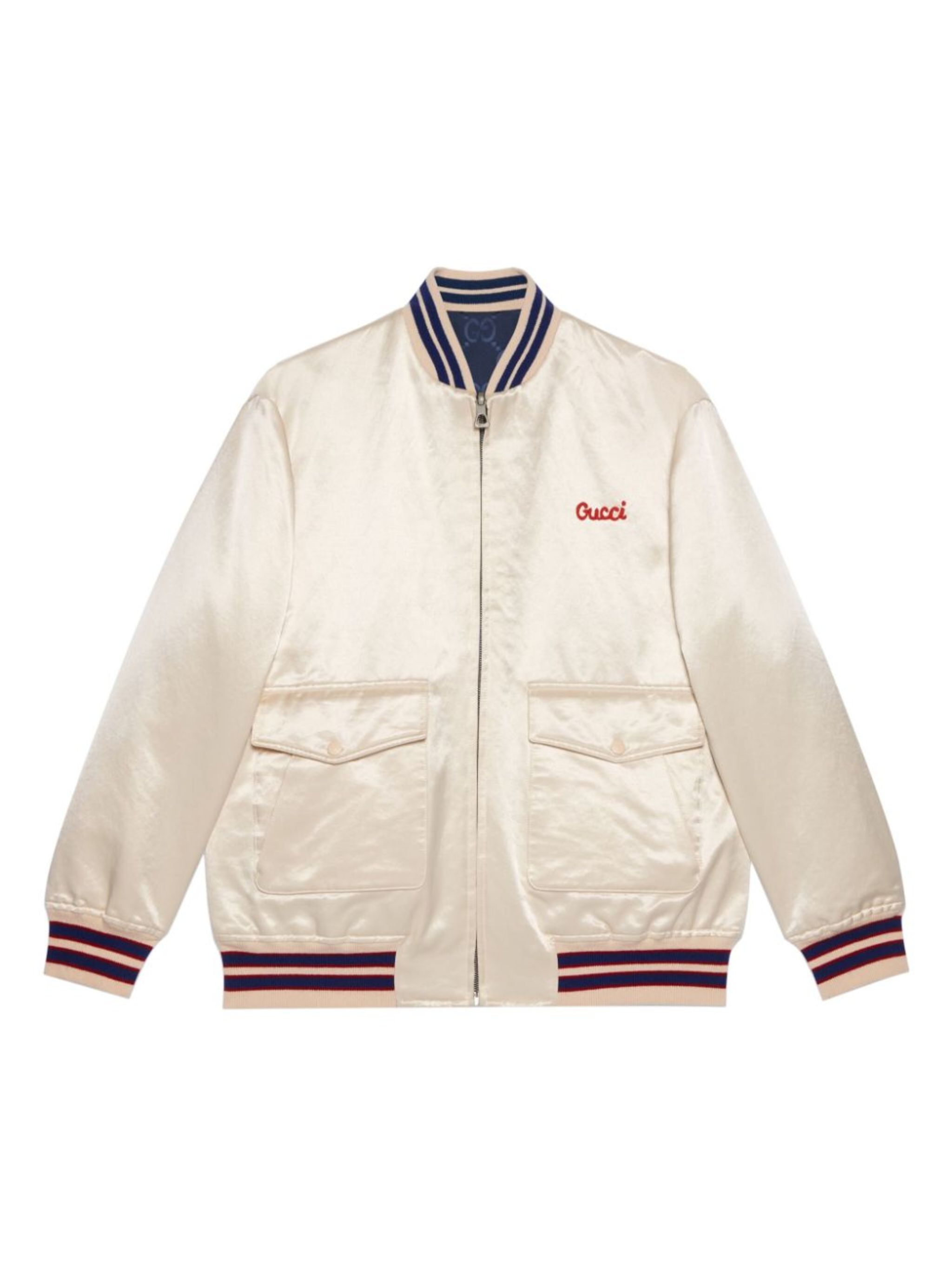 Gg Pattern Canvas Bomber Jacket Gucci 1929