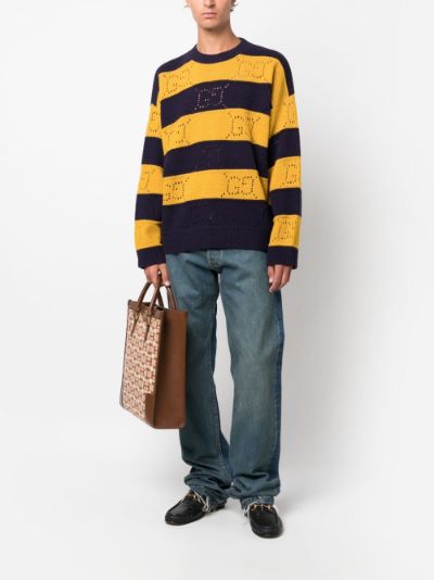 Gucci yellow and hot sale black sweater