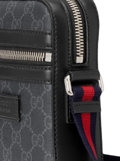 gucci gg supreme messenger bag black