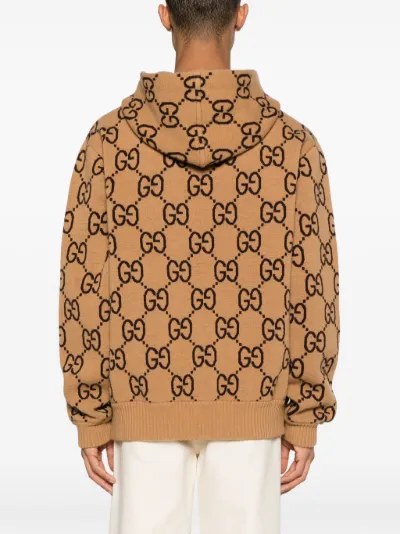 Gucci GG Supreme pattern wool hoodie Eraldo GR