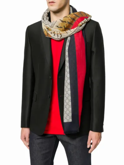 Gucci snake best sale scarf mens