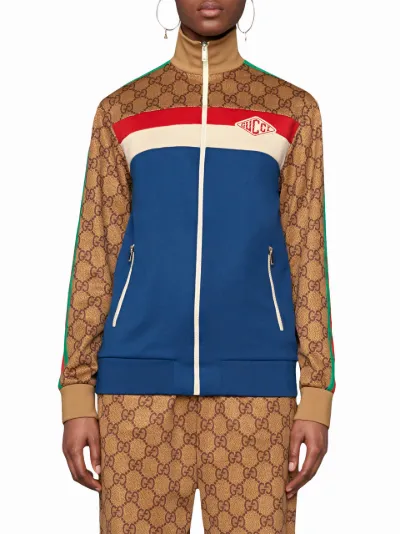 gucci technical jersey sweatshirt blue