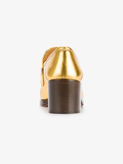 gucci loafers with gold horsebit