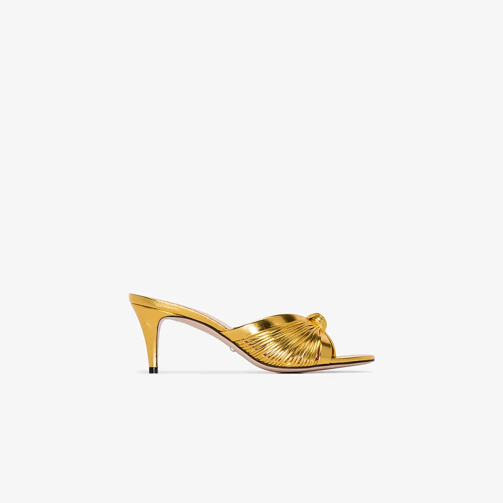 gucci gold sandals