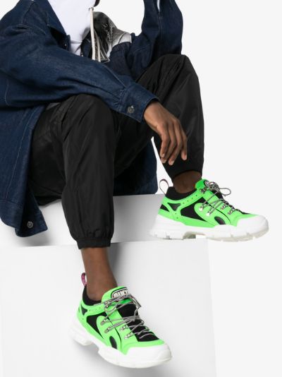 gucci flashtrek sneakers green