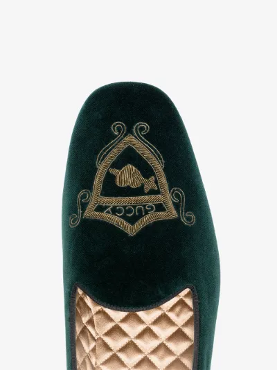 gucci loafers green