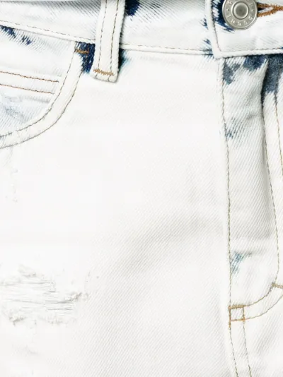 hand bleached relaxed-fit jeans展示图