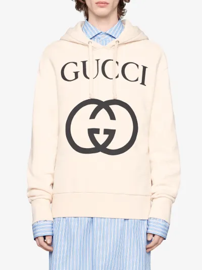 gucci hooded sweatshirt with interlocking g