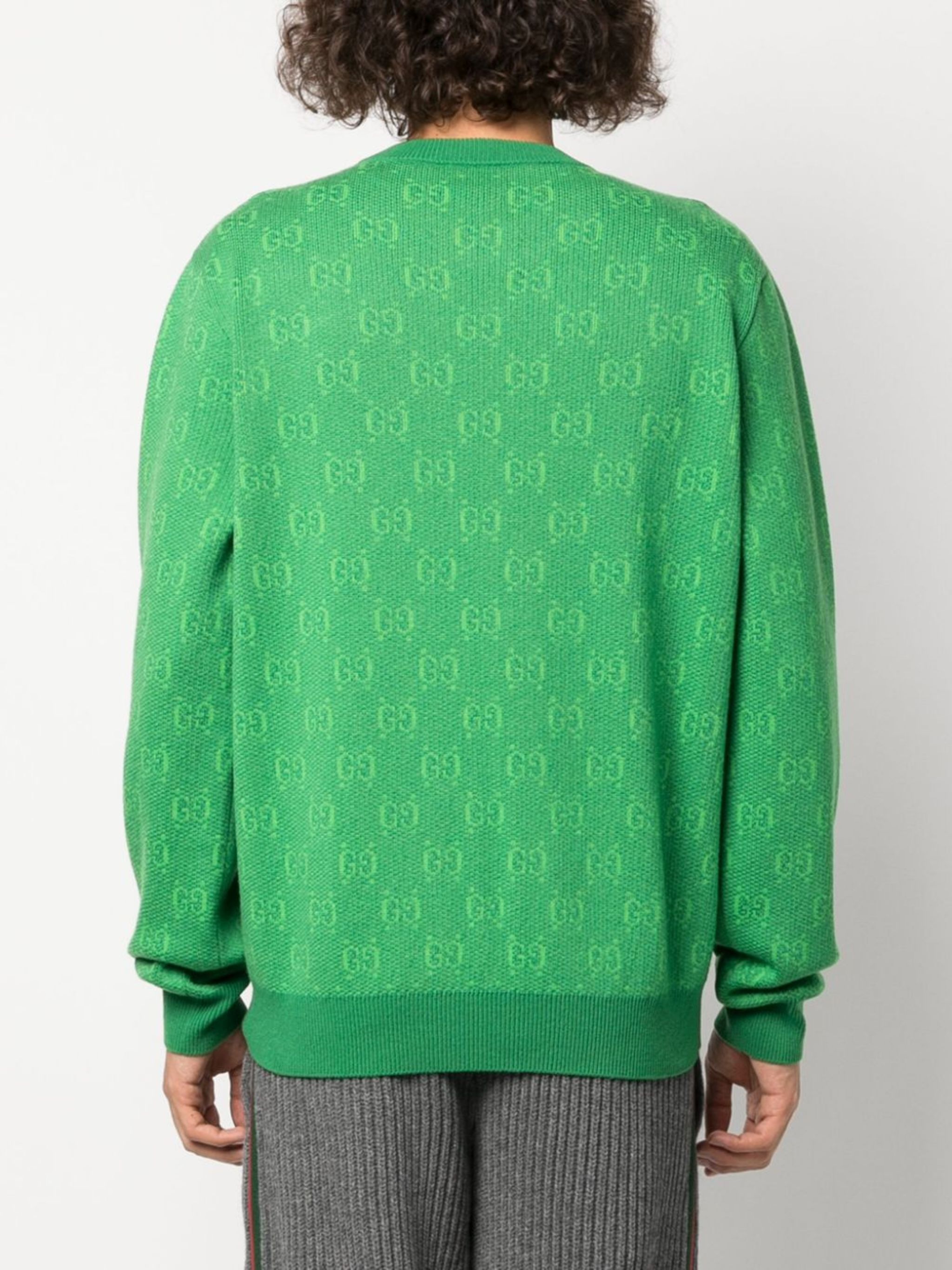 Jacquard Logo Wool Jumper Gucci