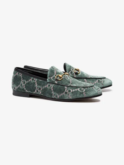 gucci jordaan gg velvet loafer